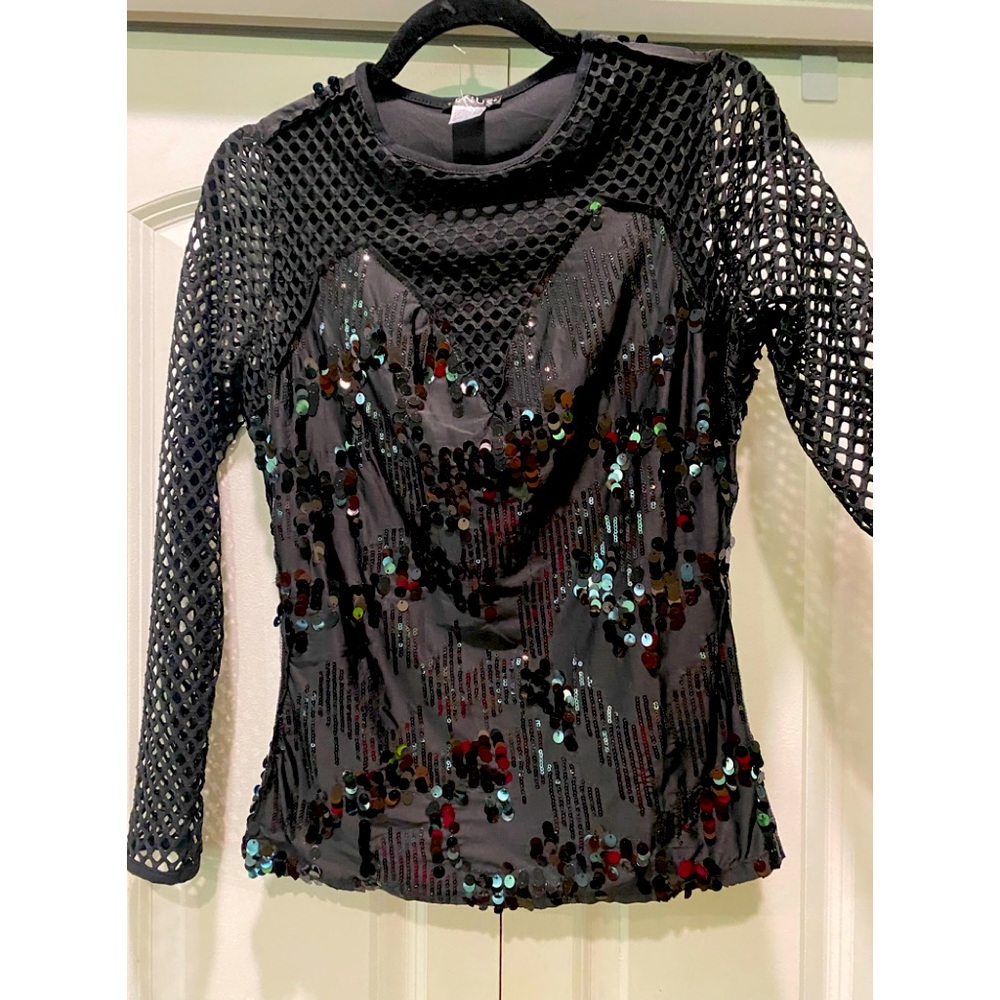 Venus sequin net blacktop S